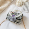 New Children's Shoulder Bag, Pearl Portable Princess Coin Purse, All-match Bow Chain Decoration Bag