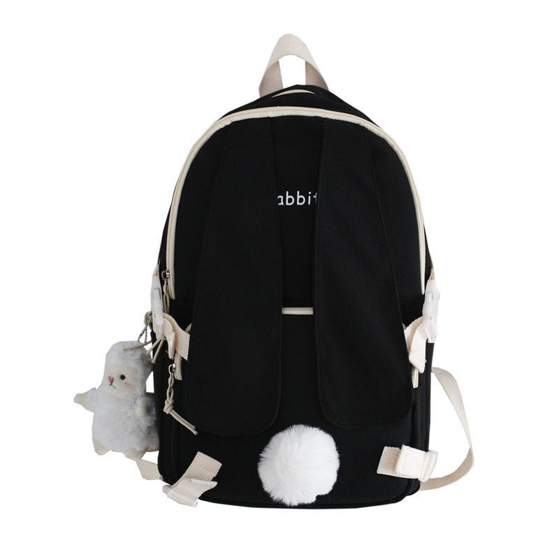 High School And College Students' Simple And Beautiful Rabbit Ears Large-capacity Backpack