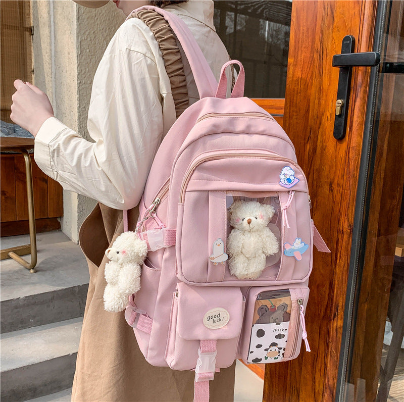 Large-capacity Schoolbag Female Korean Cartoon Backpack