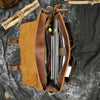 Men's Leather Briefcase Retro Crazy Horse Leather Messenger Bag Computer Bag