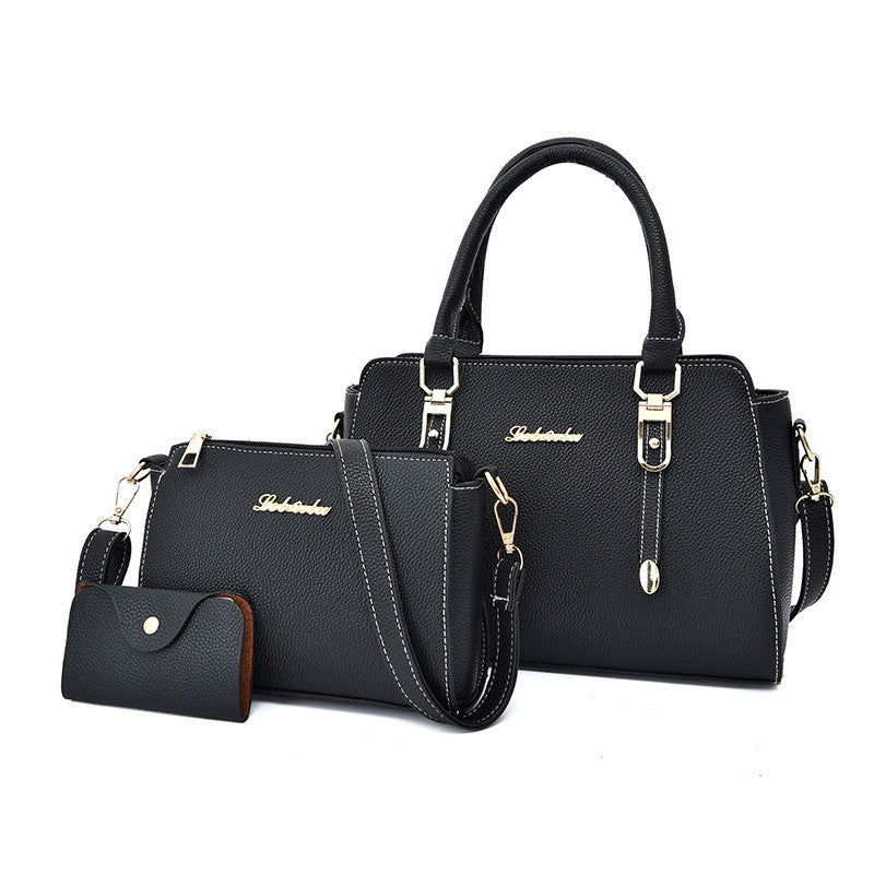 Fashionable Simple And Versatile Picture-and-mother Three-piece Single-shoulder Messenger Bag