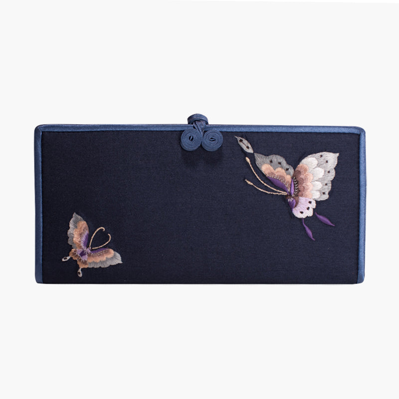 New Buckle Hand-embroidered Long Wallet