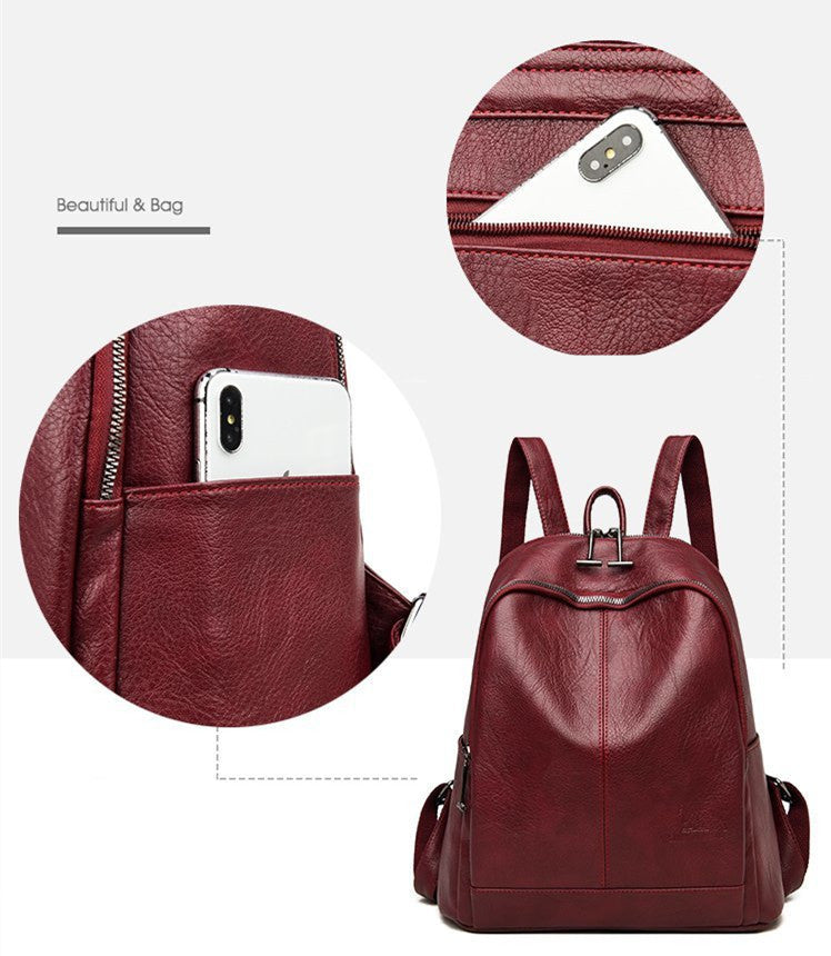Fashion Simple Women's Sheepskin Pattern Backpack