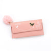 Fashion Ladies Long Hair Ball Bow Purse