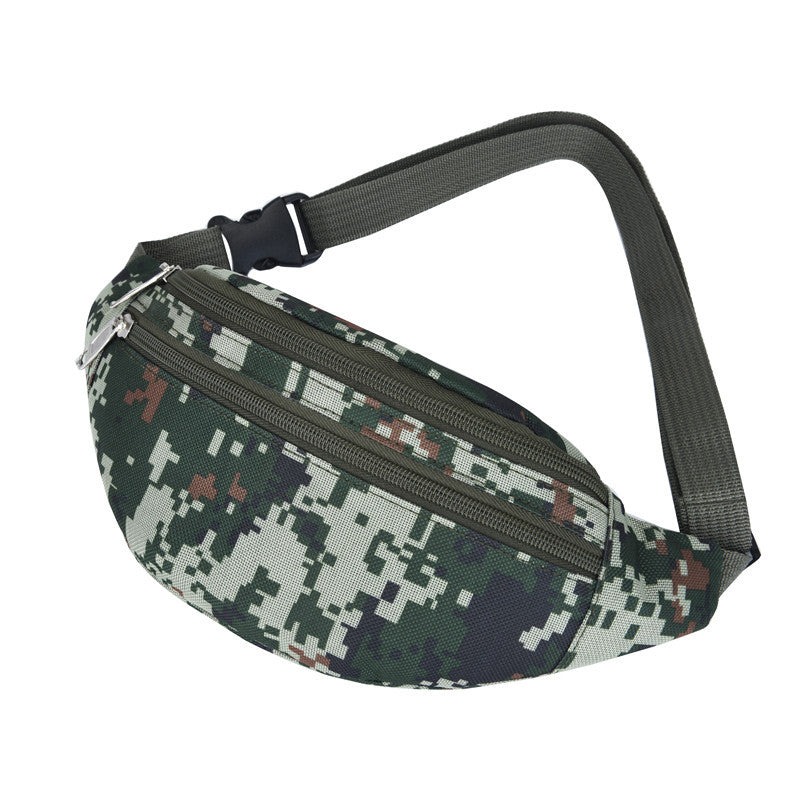 Camouflage Waist Oxford Cloth Waterproof And Wear-resistant Men's And Women's Chest Bag