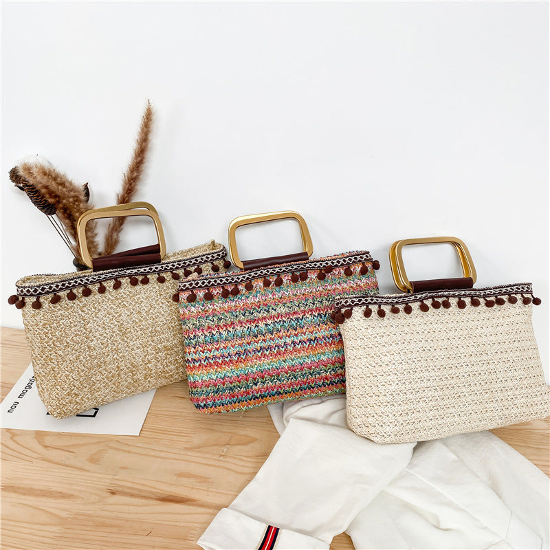Printed Handbag Ladies Shoulder Bag Casual Fabric Shopping