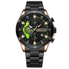 Men's Six Hands Steel Band Quartz Watch