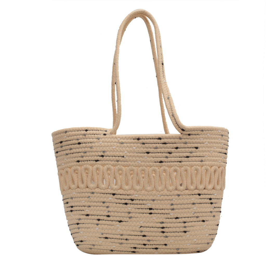 Large Capacity Beach Cotton Woven Shoulder Bag