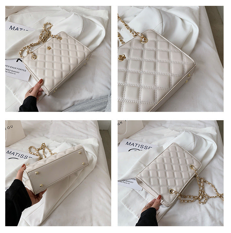 Lingge Chain Bag Fashion Messenger Shoulder