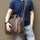 Vintage Leather Men's Crazy Horse Leather Handbag Large Business