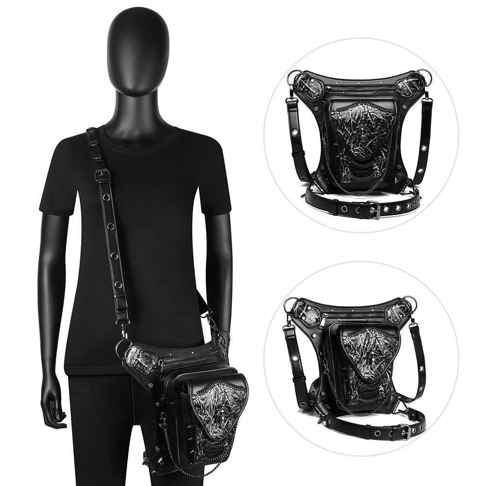 New Steampunk Skull Chain Locomotive Bag