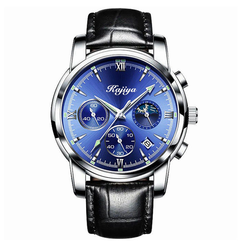 Luminous Waterproof Men's Watch Calendar Stainless Steel