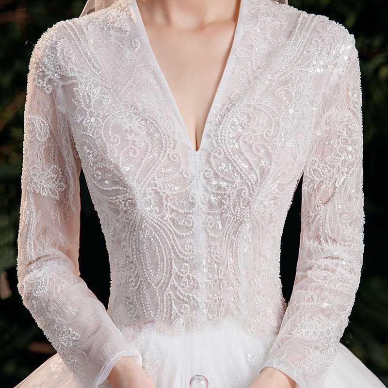 Bridal Temperament Trailing Long Sleeves