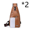 Casual Fashion Men's USB Charging Chest Bag