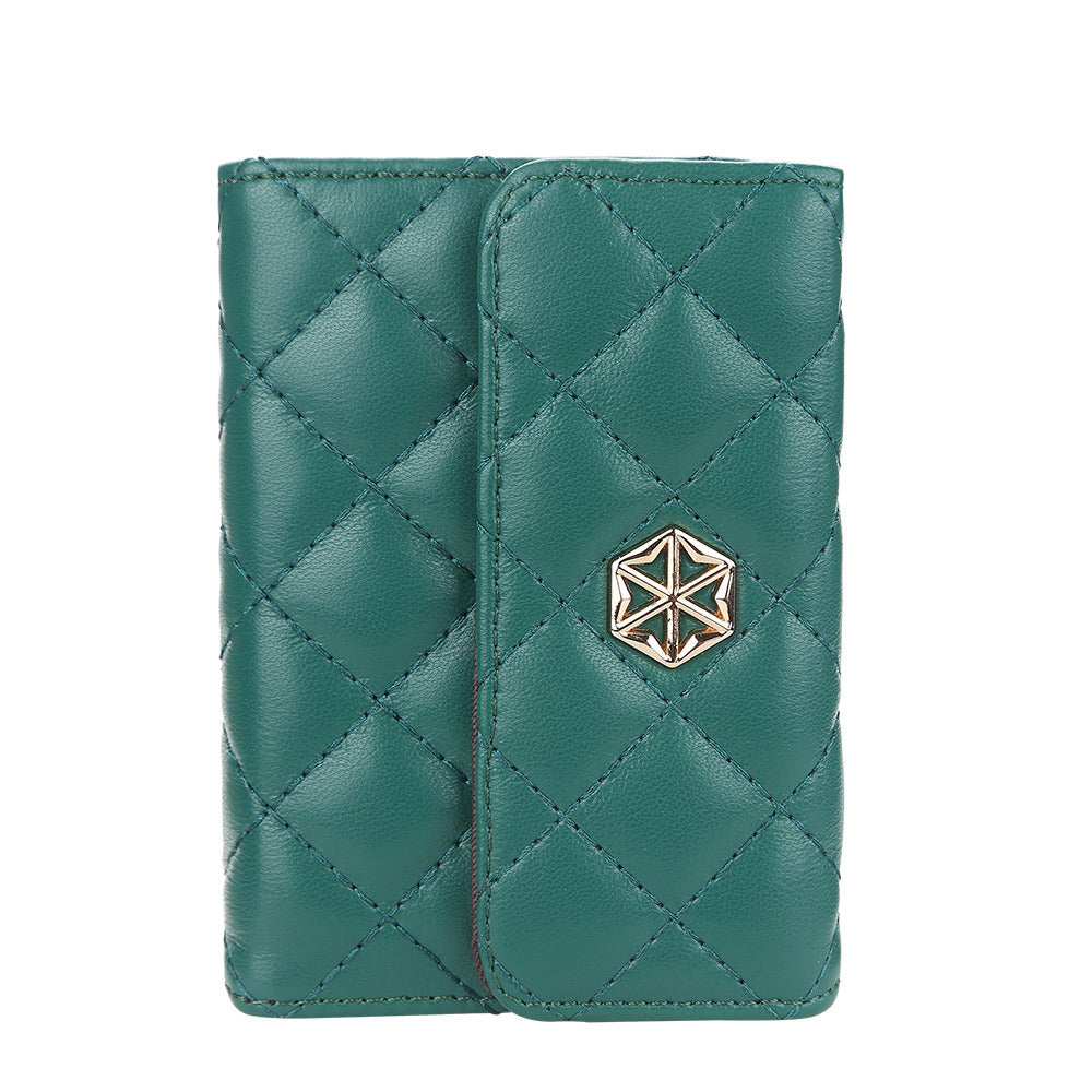 New Women's Card Bag Embossed Multi-card Compact Buckle Purse