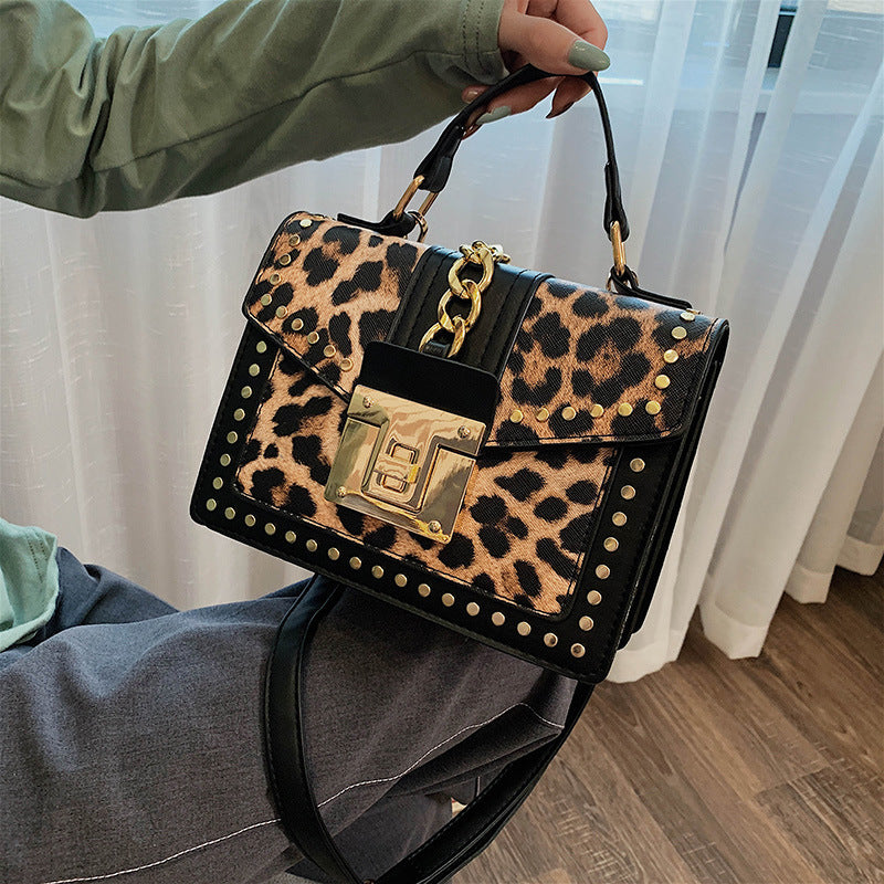 Leopard Print Small Square Bag Printed Lady Shoulder Bag Messenger Bag
