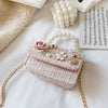 New Children's Shoulder Bag, Pearl Portable Princess Coin Purse, All-match Bow Chain Decoration Bag