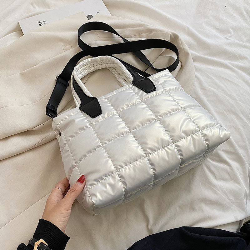 Fashion Car Stitching Plaid Shoulder Bag