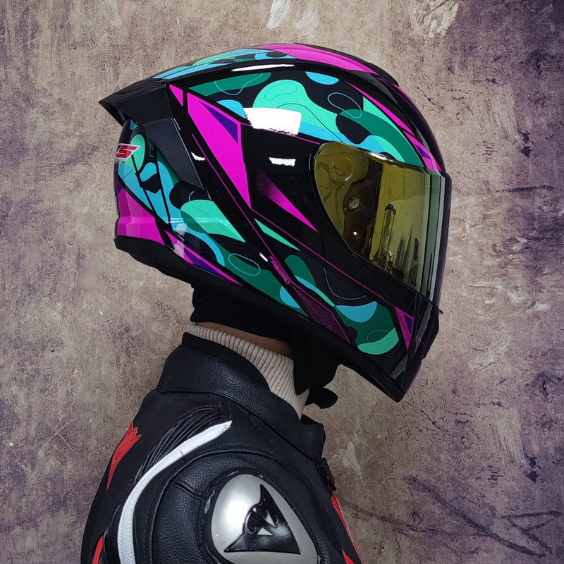 Personalized Street Car Racing Women's Four Seasons Full Helmet