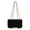 One Shoulder Velvet Chain Crossbody Bag