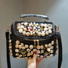 Women's Beaded Rivet Rhinestone Shoulder Bag