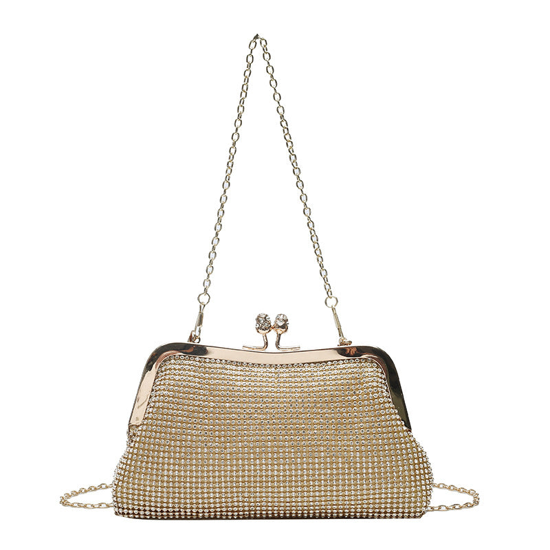 Crossbody Net Red Dinner Clip Chain Bag