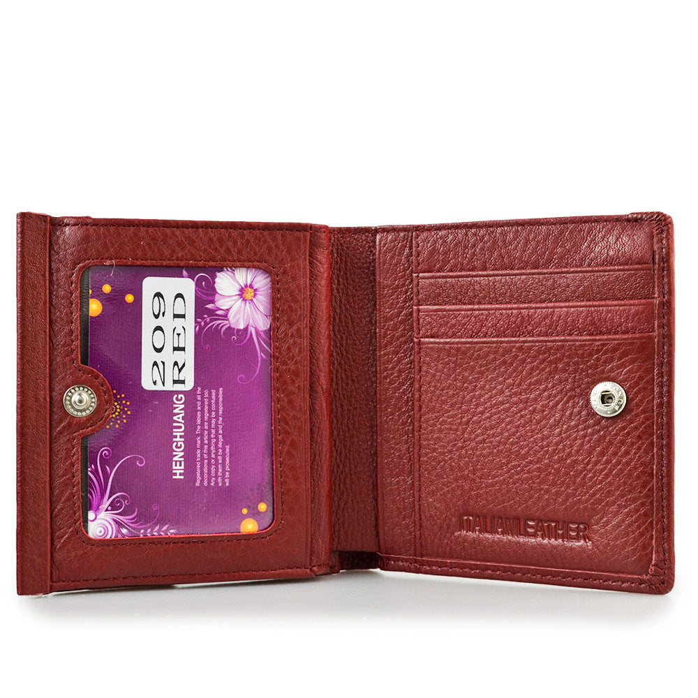 Short Mini Fashion Multi-Card Slot Fashion Leather Women's Wallet