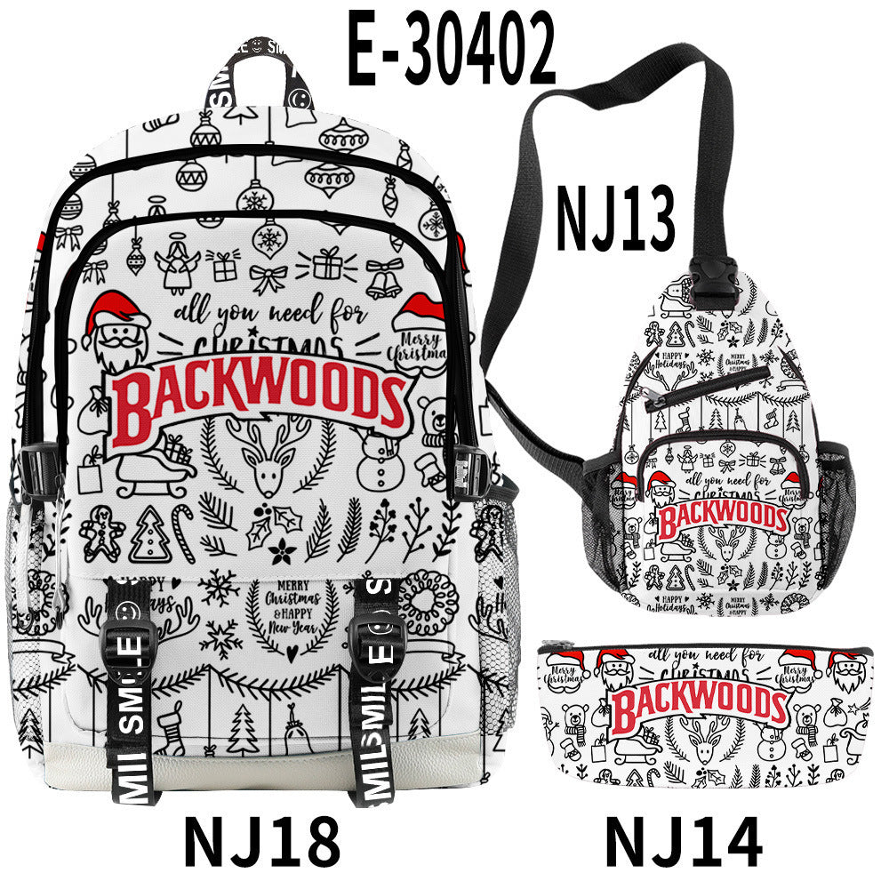 Printed Surrounding Men And Women Cool And Simple Backpack Set