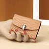Snake Head Buckle Organ Card Holder Female Snake Embossed Leather