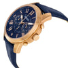 Fossil Grant Chronograph Blue Leather Strap FS4835 Men's Watch