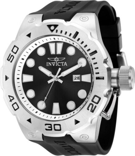 Invicta Pro Diver Silicone Black Dial Quartz 36996 100M Men's Watch