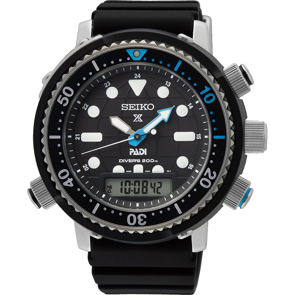 Seiko Prospex Special Edition PADI Arnie Hybrid Solar Diver's SNJ035 SNJ035P1 SNJ035P 200M Men's Watch Model: SNJ035P1