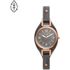 Fossil Carlie Eco Leather Strap Grey Dial Quartz ES5212 Women's Watch